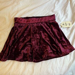 Velvet wine skirt